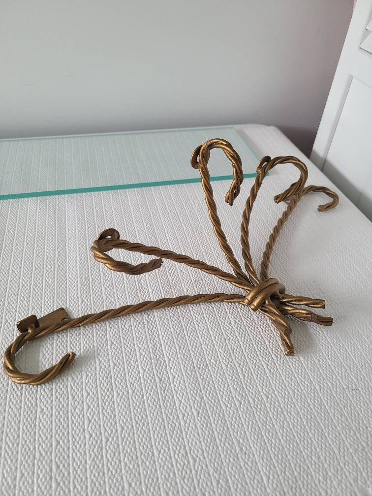 Vintage Bathroom Glass Vanity Shelf