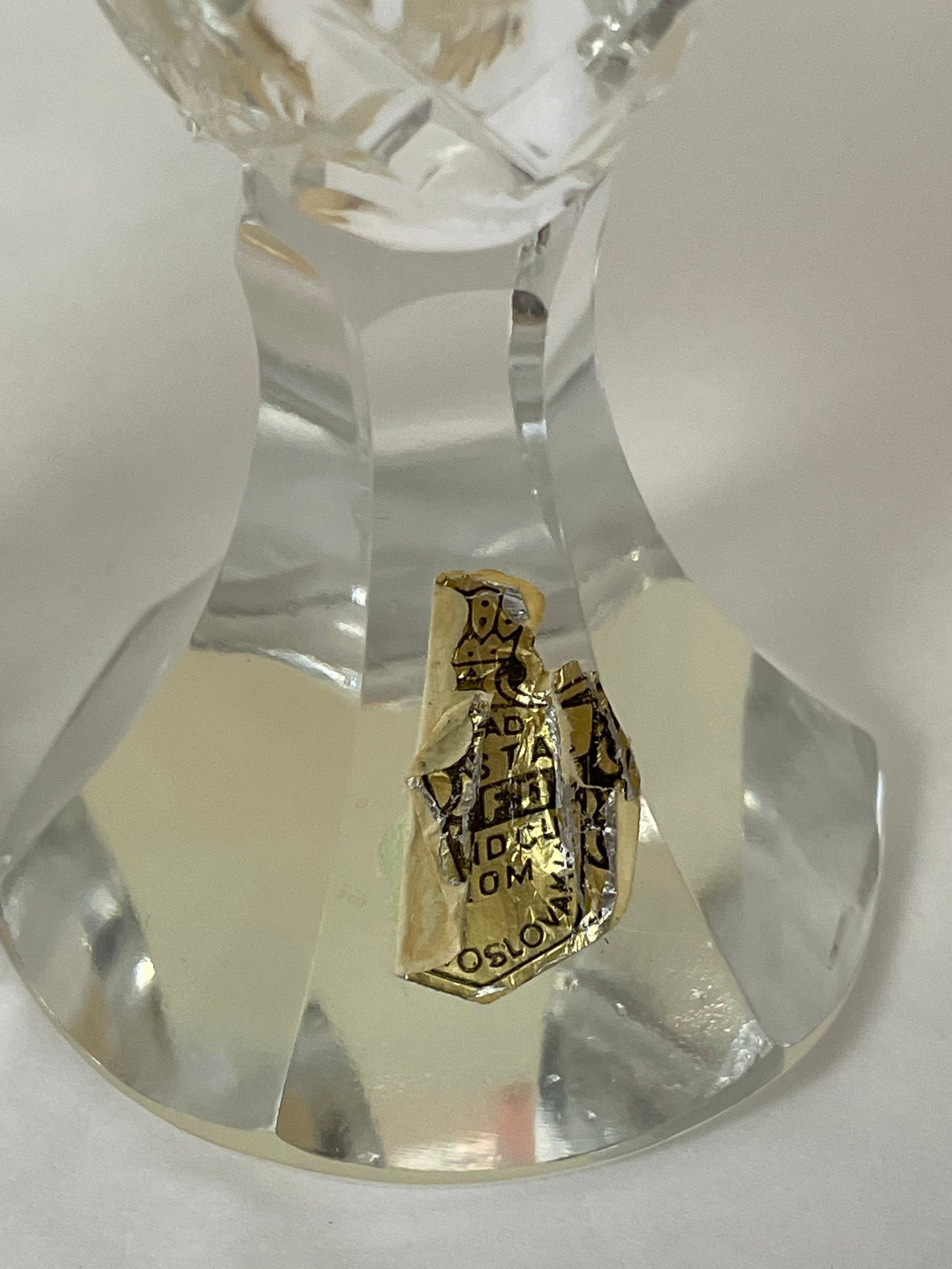 Belfor Cut Lead Crystal Tall Salt and Pepper Shakers