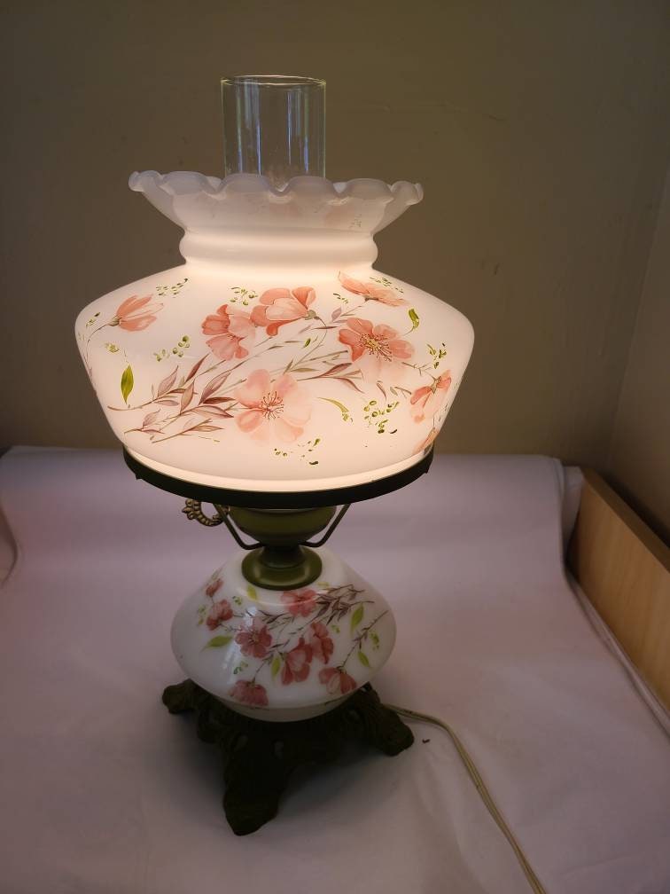 Floral Hedco Hurricane Accent Lamp