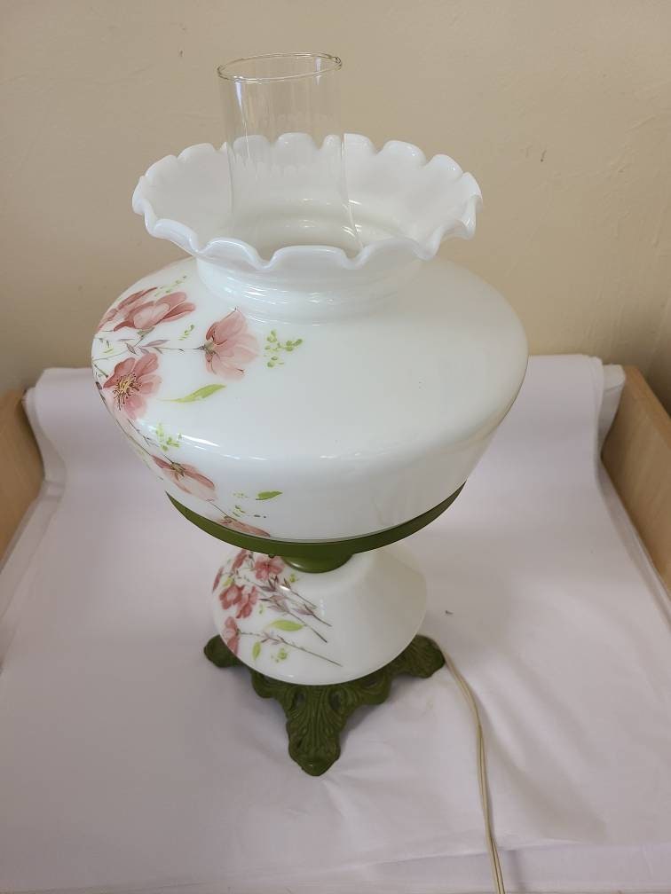 Floral Hedco Hurricane Accent Lamp