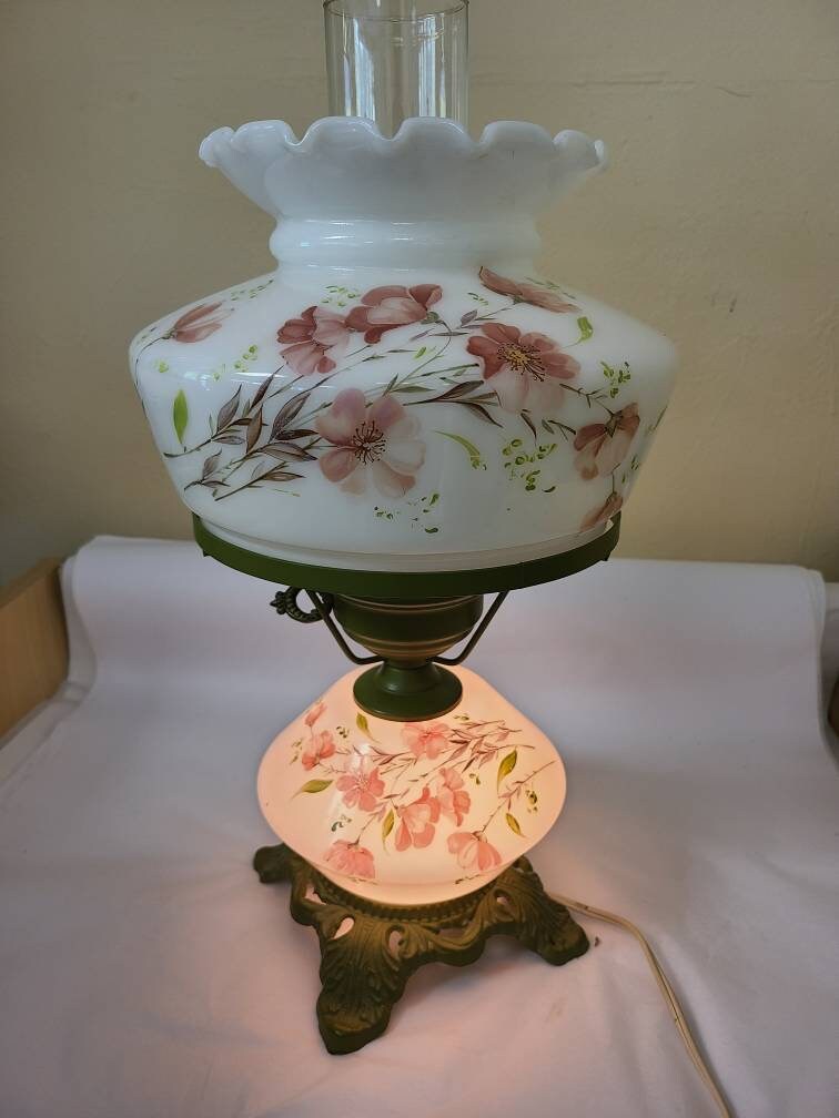 Floral Hedco Hurricane Accent Lamp