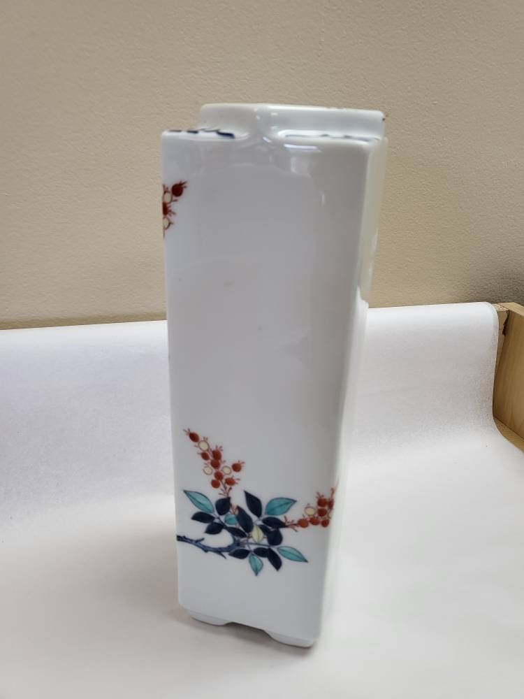 Vintage Tall Handpainted Oriental Vase