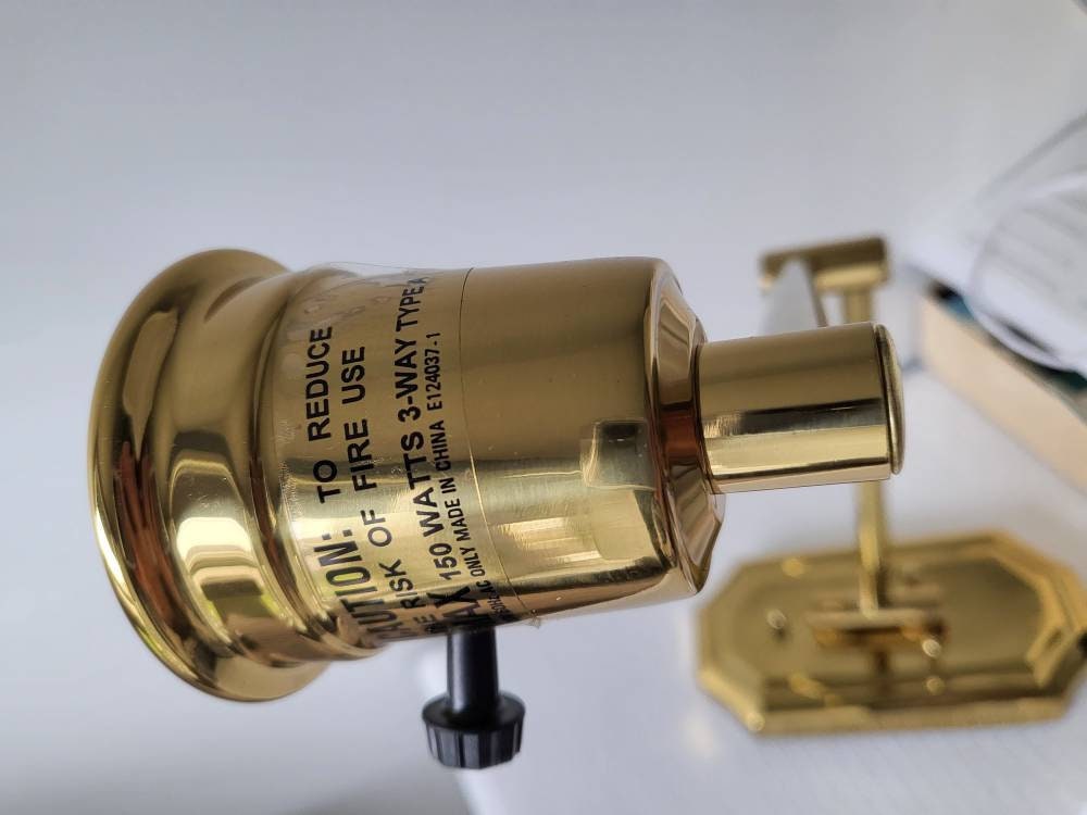 Vintage Brass Swing Arm Wall Lamp