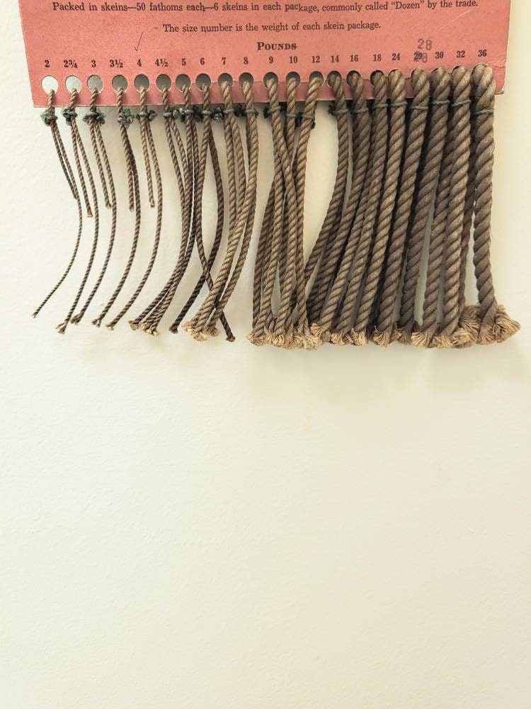 Brownell and Company Tarred Cotton Hangings/ Hand Lines Samples