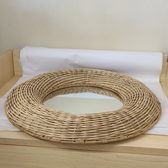 Wicker Round Mirror Handwoven