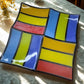 Fused Color Block Art Glass Dish