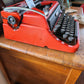 Underwood Golden Touch Red Typewriter