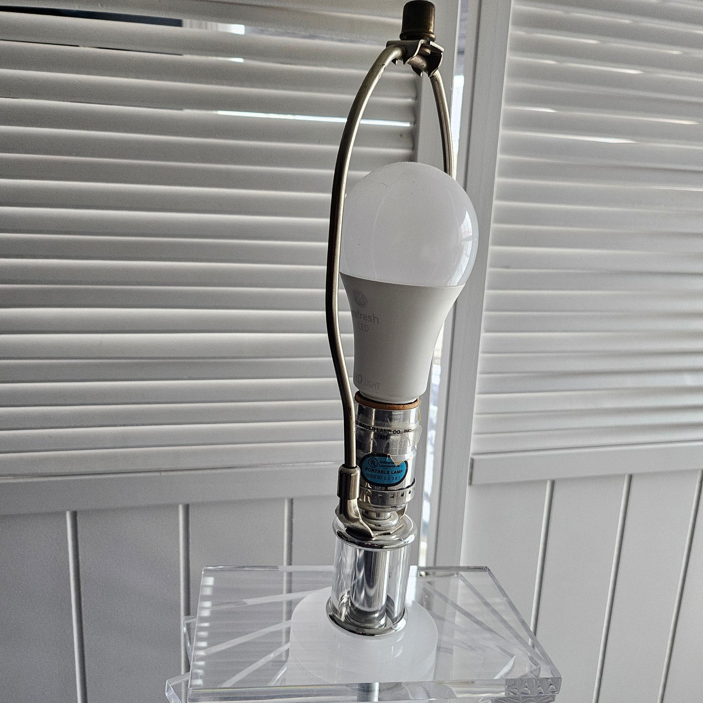 Vintage Lucite Helix Table Lamp