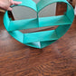 Vintage Aqua Metal Heart Shelf