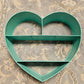 Vintage Aqua Metal Heart Shelf