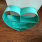 Vintage Aqua Metal Heart Shelf