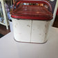 Vintage Strawberry Picnic Basket Tin