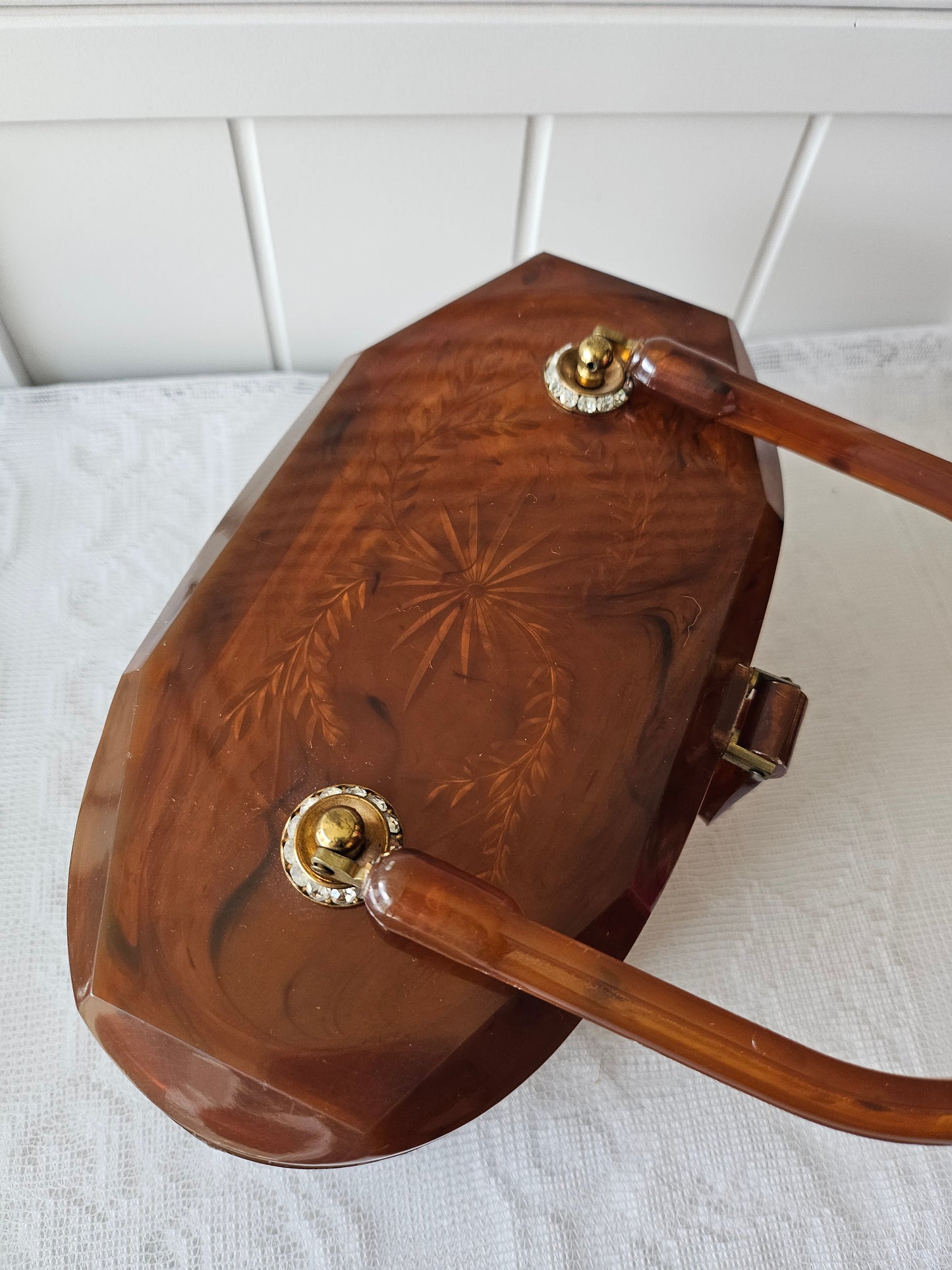 Lucite Amber Handbag