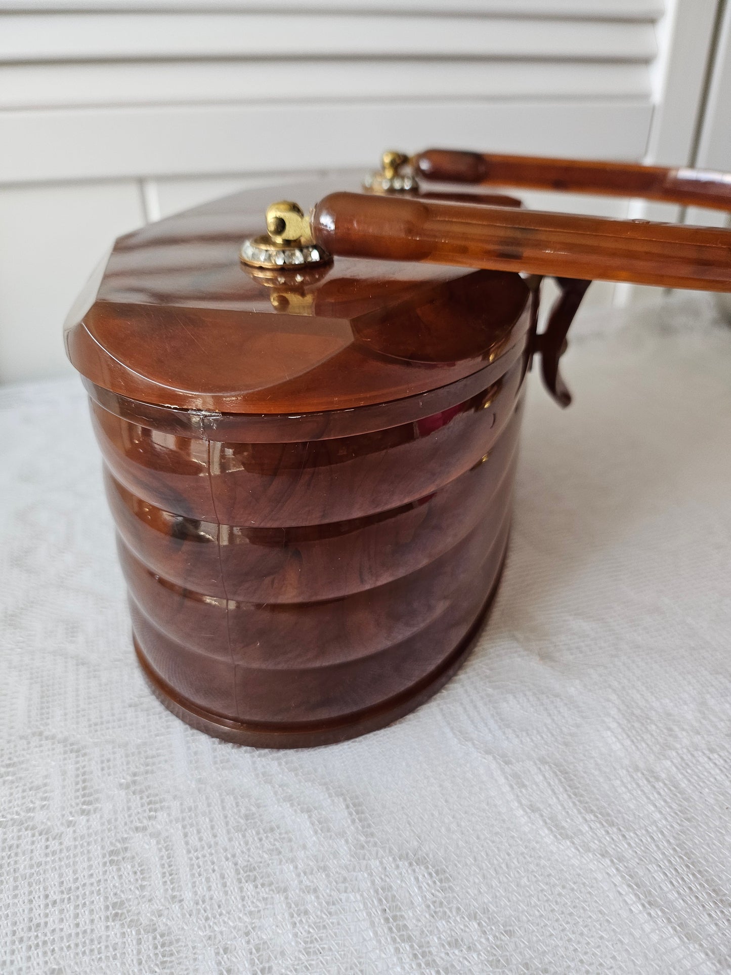 Lucite Amber Handbag