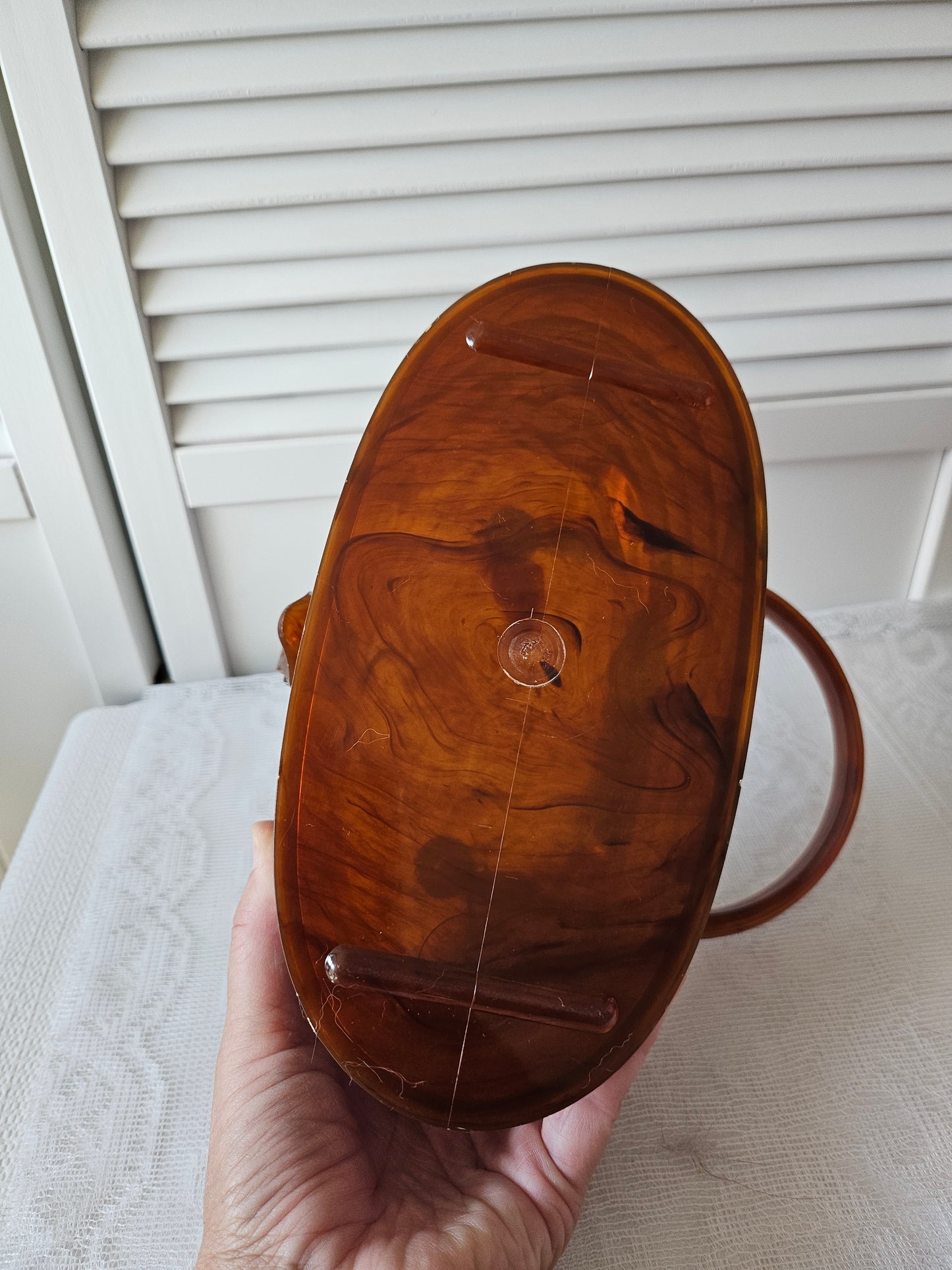 Lucite Amber Handbag