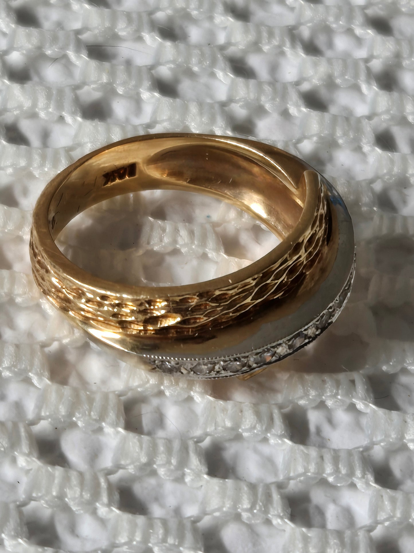 Vintage Estate Diamond Highway Ring 14K