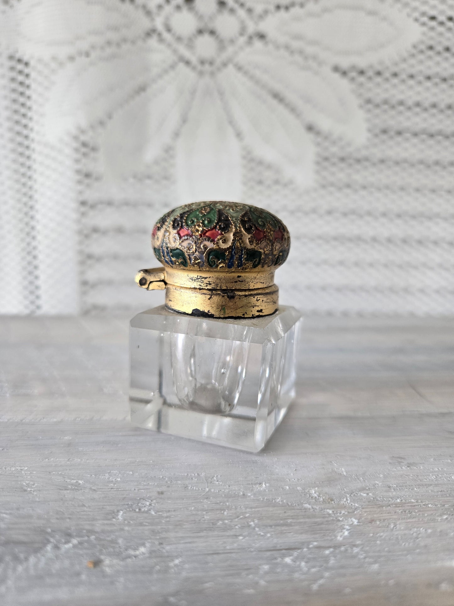 Vintage Cloisonne Inkwell