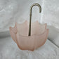 Pink Frosted Glass Umbrella Decor