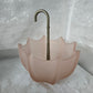 Pink Frosted Glass Umbrella Decor