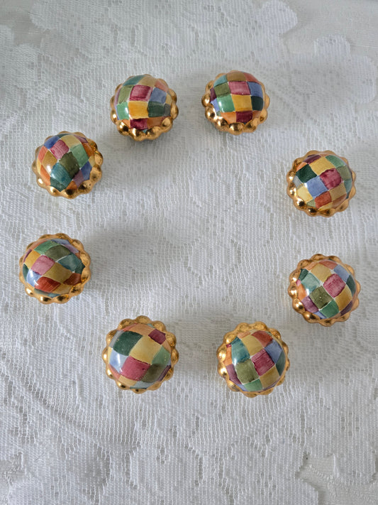 MacKenzie-Childs Harlequin Drawer Knobs (8)