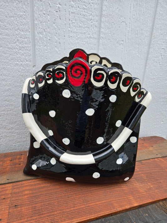 Babroff Ceramic Purse Magazine Holder
