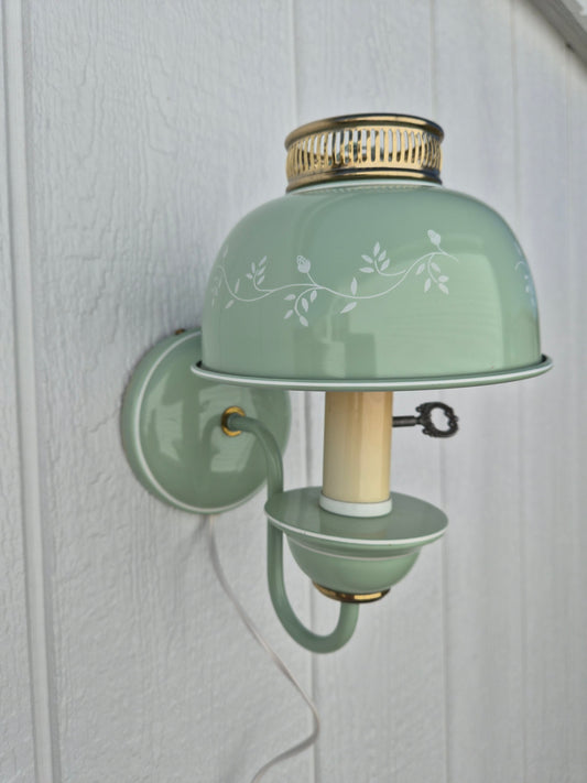 Toleware Mint Green Wall Sconce Light