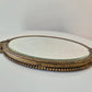 Vintage Brass Filigree Hand Mirror