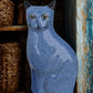 Ceramic Blue Speckled Cat Figurine