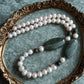 Pearls and Oval Jade Necklace
