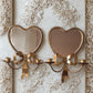 *Sold* Heart Wall Mirror Candle Sconces