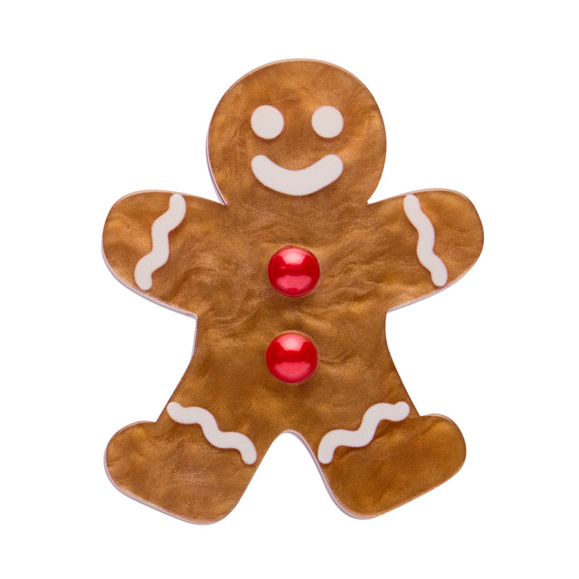 Erstwilder Gingerbread Man Simplified Mini Brooch