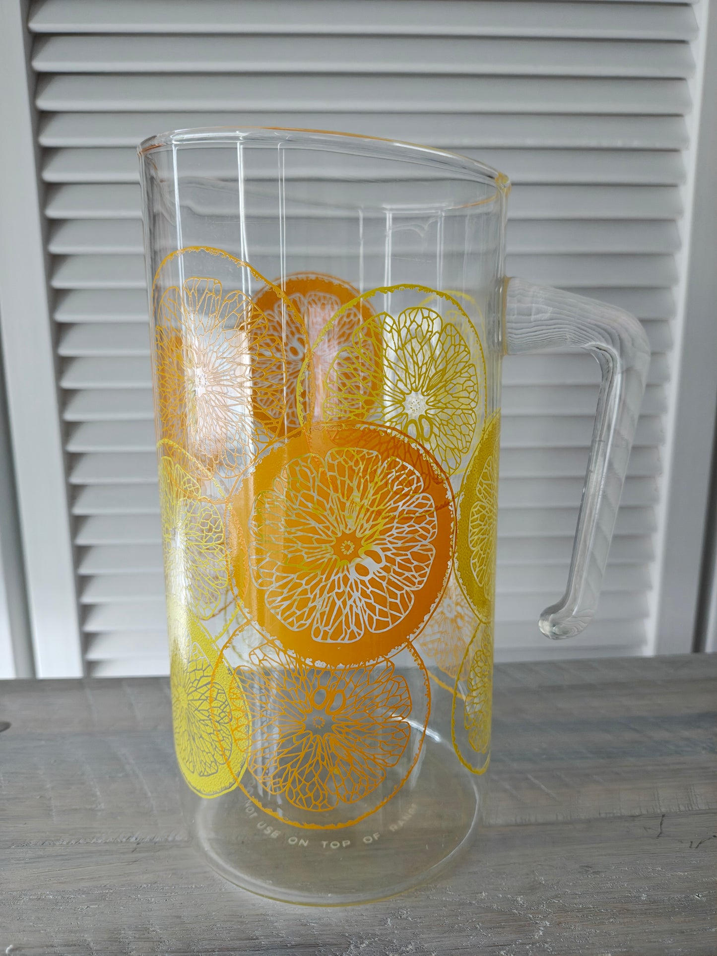 Pyrex Orange Slices Glass Pitcher