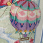 Framed Cross-Stitch Hot Air Balloons