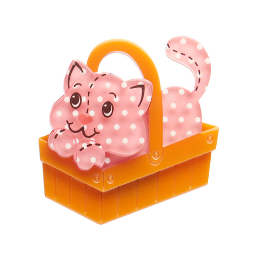 Erstwilder Cozy Custard Cat Mini Brooch
