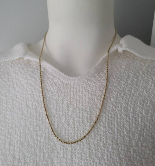 14K Twisted Gold Chain