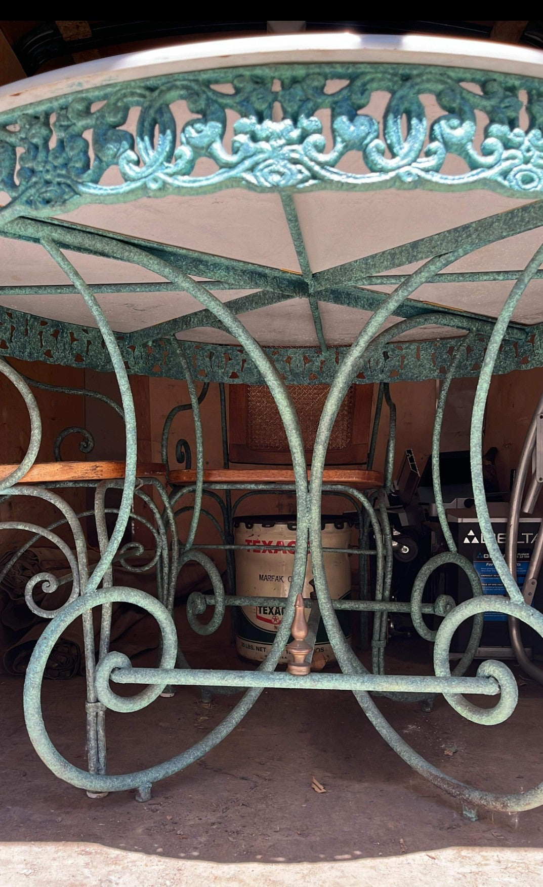 Cast Iron and Marble Top Patio Set - Local pickup in Pembroke, NY