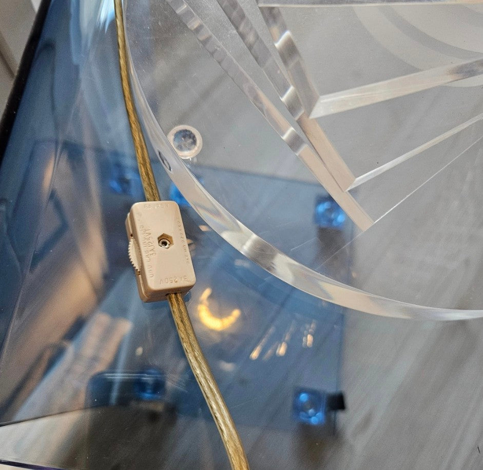 Vintage Helix Clear Lucite Table Lamp