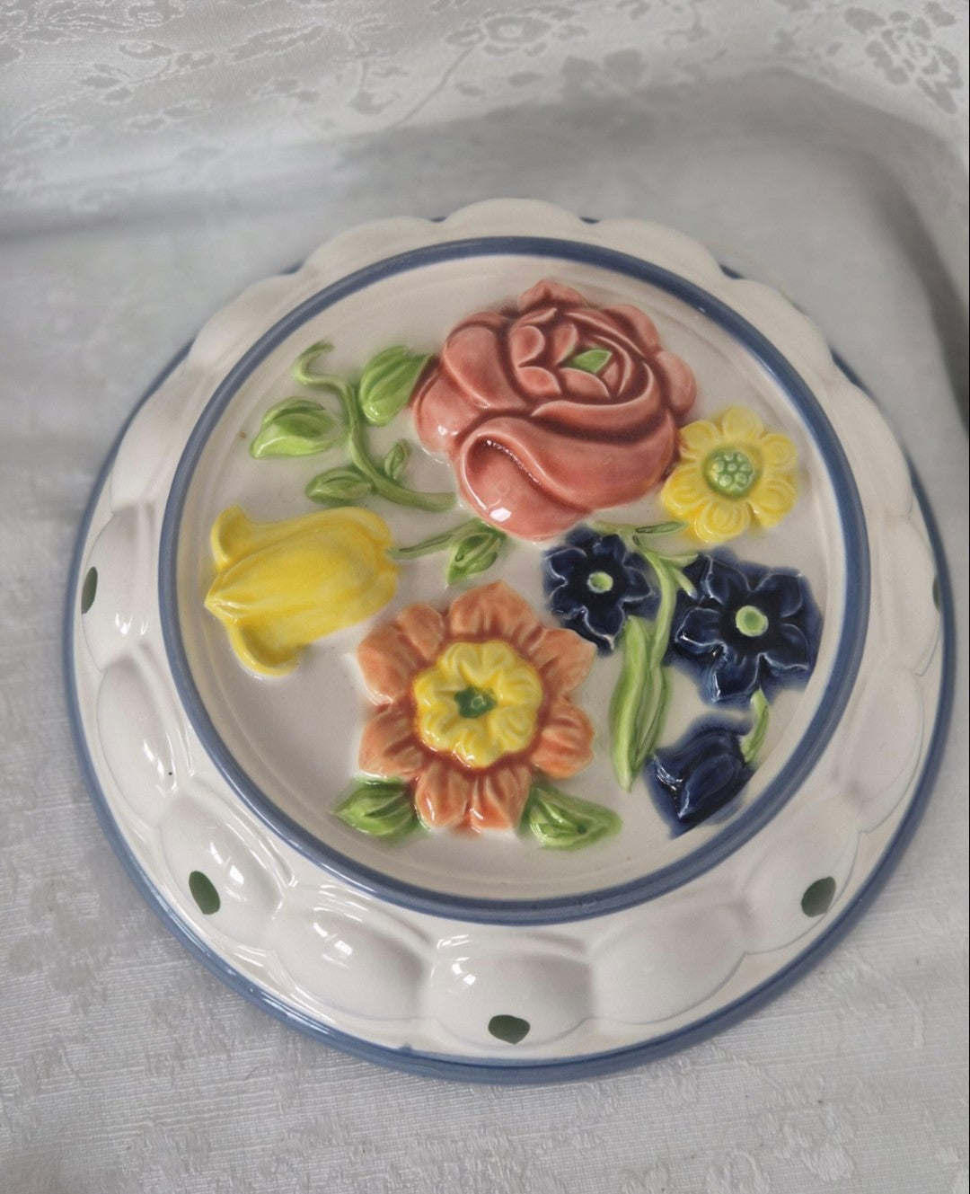 Ceramic Floral Wall Hanging