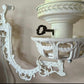 Victorian Repurposed Cast Iron Oil Lamp Holder and Light