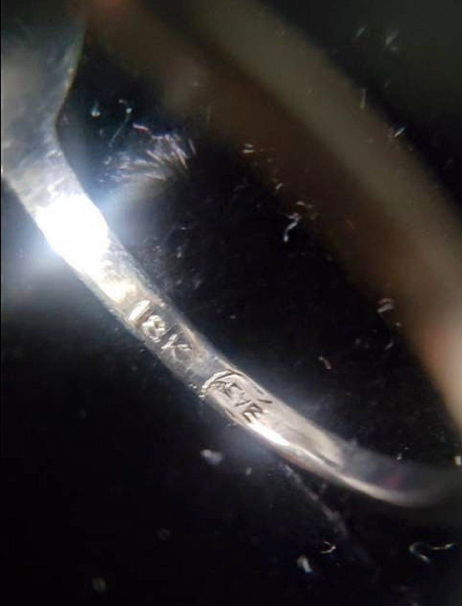 Vintage Estate Pearl and Halo Diamond Ring 18K - Local Pickup Only