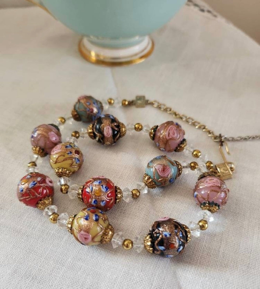 Murano Wedding Cake Choker Necklace