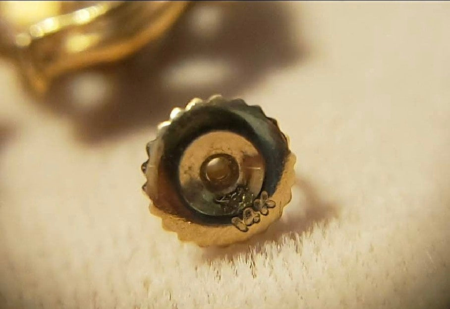 14K Gold Diamond Accent Pinwheel Earrings - Local Pickup Only