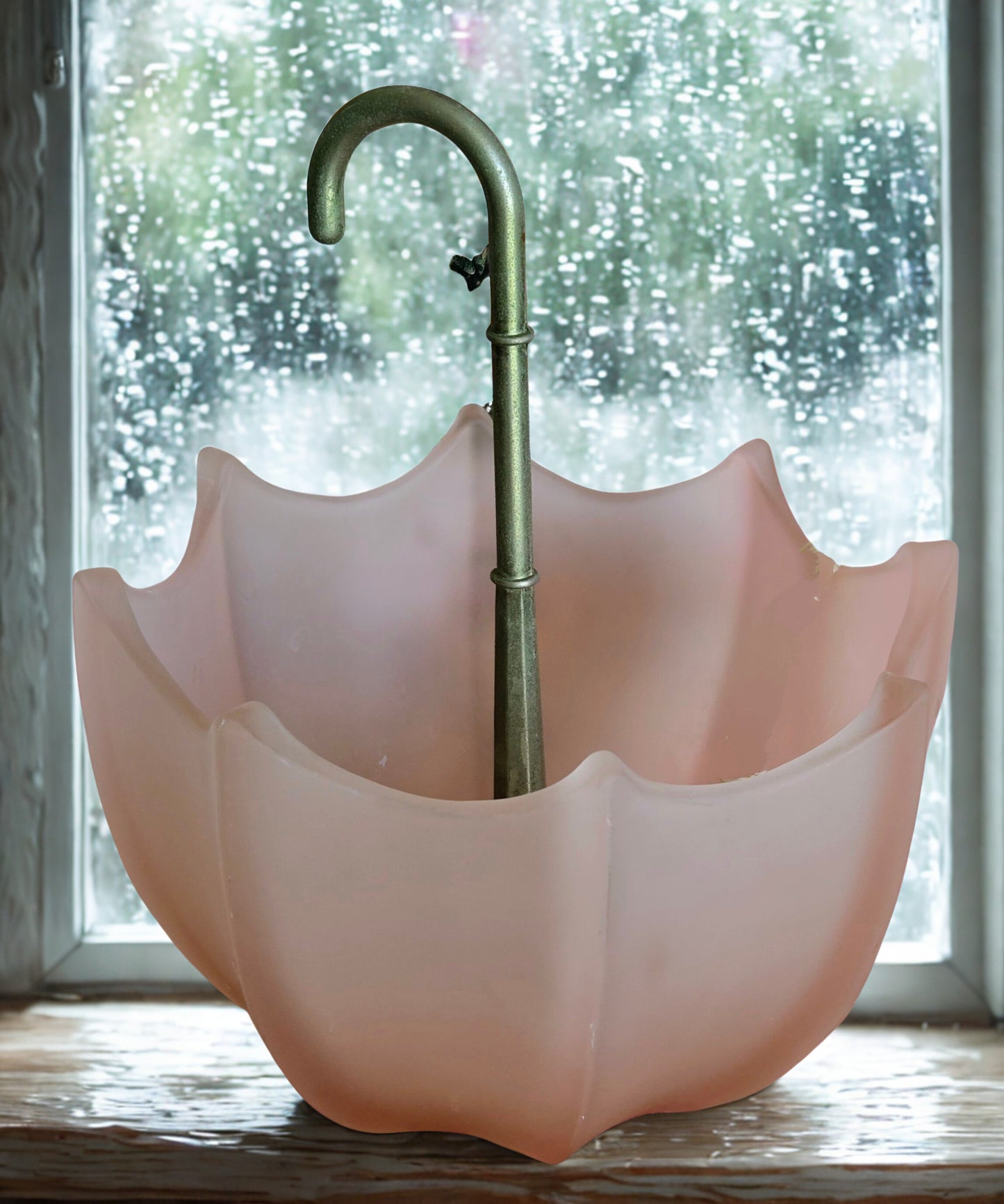 Umbrella Pink Frosted Glass