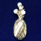 Estate 14K Yellow Gold Satin Brushed Pineapple Pin Brooch with Pearls - In-person Pickup Only
