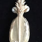 Estate 14K Yellow Gold Satin Brushed Pineapple Pin Brooch with Pearls - In-person Pickup Only