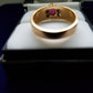 Estate Solitaire Ruby and 14K Yellow Gold Cocktail Ring *Local pickup Only*