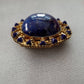 Gorgeous Blue Cabochon Lapis Brooch