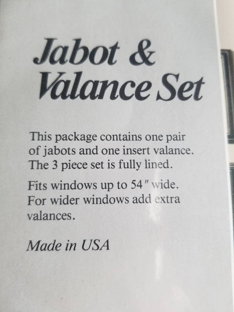 Vintage Richmark York Harbor Jabot and Valance Curtain Set