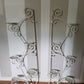 Vintage White Shutter-like Candle Sconces