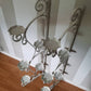 Vintage White Shutter-like Candle Sconces